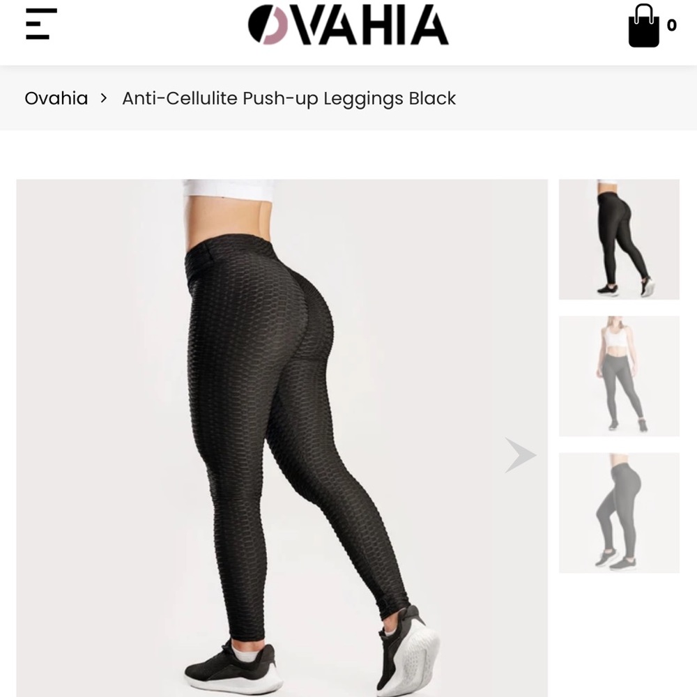 Anti-Cellulite Push-up Leggings in Black